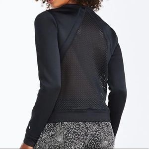 Fabletics Rory Mesh Back Sweatshirt Neoprene Scuba